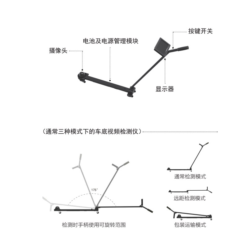 智能手持式車底視頻檢查系統(tǒng)