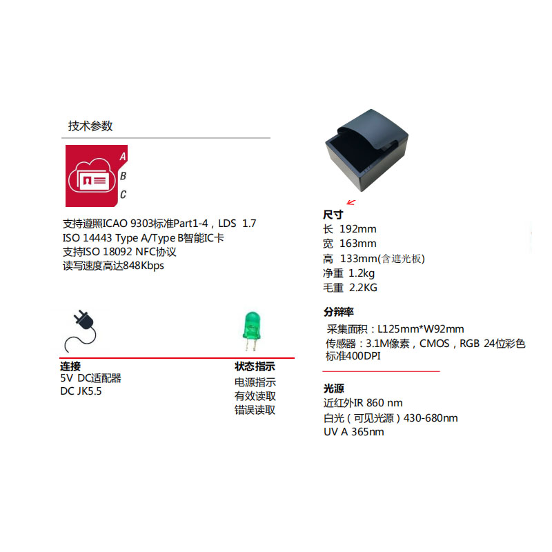 MEPR 500電子護(hù)照閱讀器