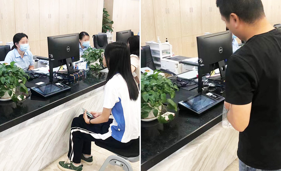 多功能智能卡手寫簽批屏在政務(wù)中心使用